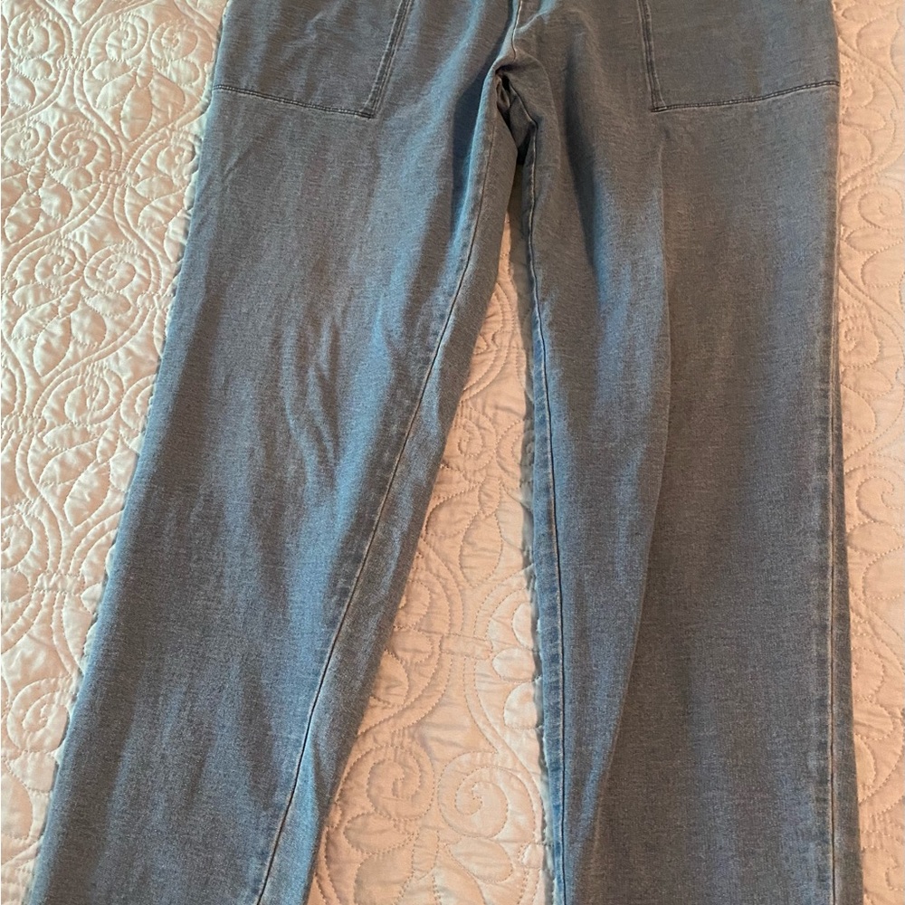 JJill Pure Jill Indigo Pull On Pants Sun Wash Color Size Large